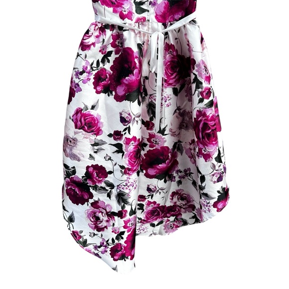 Rare Editions Girls Ivory Floral High-low hem Dress. - Picture 7 of 10